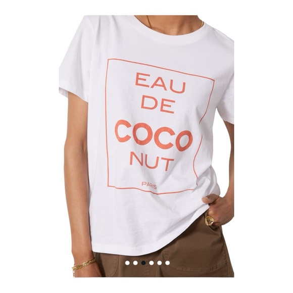 Evereve South Parade Eau De Coco Nut Tee Size M - Picture 3 of 6